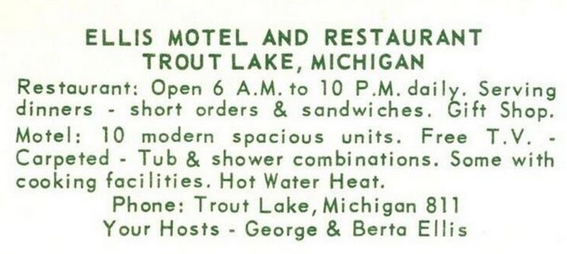 Ellis Motel & Restaurant - Vintage Postcard (newer photo)